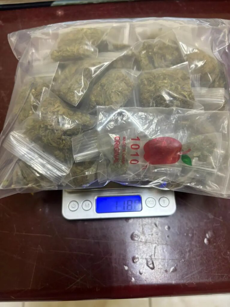 La police trouve 118 g de cannabis à Westminster, WBD