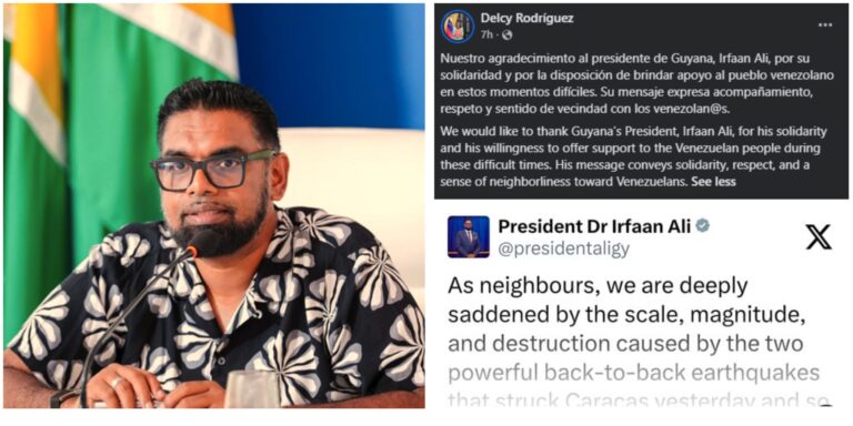 Rodríguez salue le soutien du Guyana alors que les tremblements de terre dévastent le Venezuela, faisant plus de 100 morts